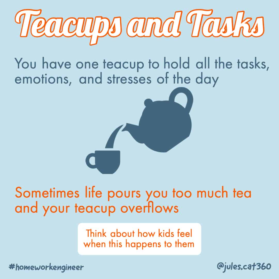 using a teacup to explain mental capacity for intellectual and emotional tasks