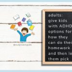 ADHD Homework Help:  change the homework to fit the kid